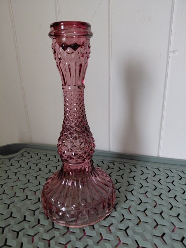 Pink cranberry glass candle - cranberry,