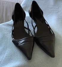 L.K. Bennett Vintage Kitten Heel Leather Shoes Black Shoes Size 6
