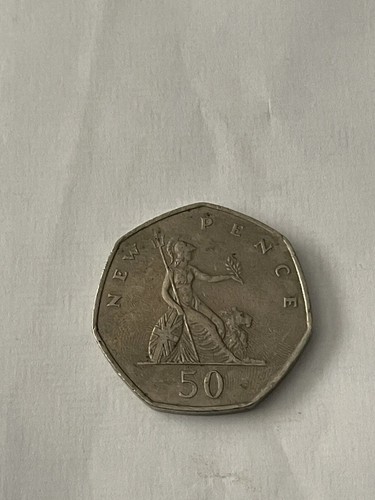 Large old style britannia 50p - old,