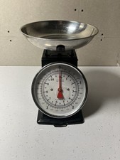 Hanson vintage Scales Black Metal Weighing Scales + Bowl 5K/11lb Retro