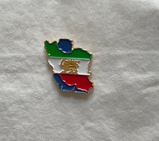 Iran Map Flag Metal Enamel Pin