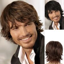 Head Cover Natural Color Full Curly Wig Men's Wigs Synthetic Hair Short Hair