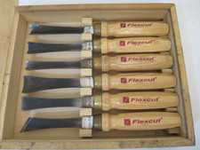 Flexcut Carving Tools 6 Piece Mallet Handle Woodworking Set - Mallet or Hand Use