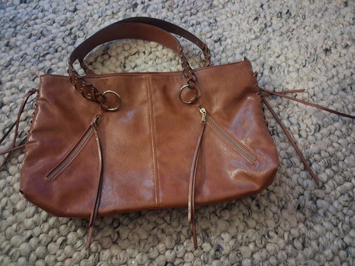 Zara brown faux - , leather
