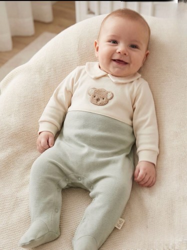 Green teddy sleep suit - sleep,