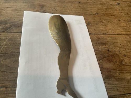Antique brass ladies shoes - brass,