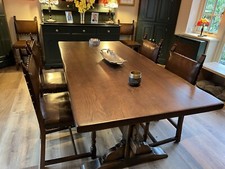 Large Solid Oak Refectory Table
