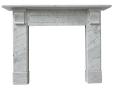 Antique Victorian fireplace surround Carrara marble | C1880. Ready to install
