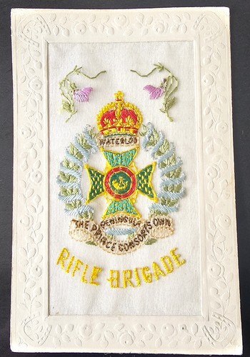 Ww1 silk postcard the - -,