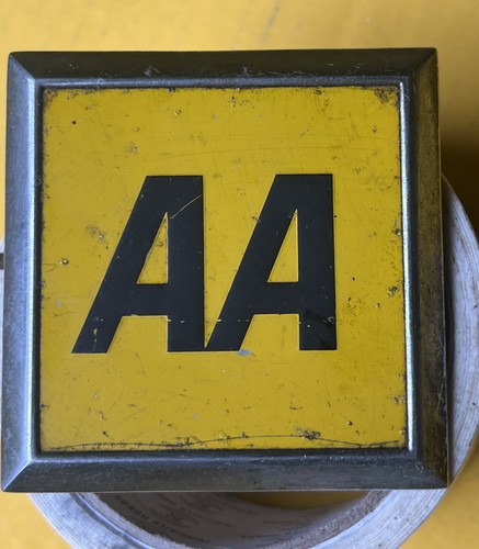 Classic car square badge - aa,