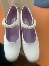 BHS,SATIN , BRIDESMAID/HOLY COMMUNION SHOES, SIZE 2