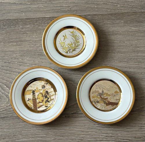 Japanese chokin gilded ceramic - gilded,