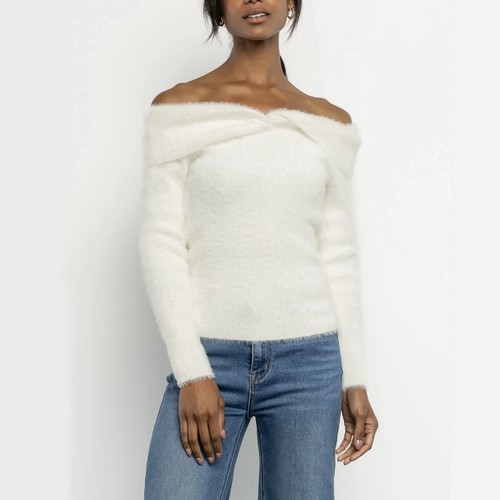 Baltic born fuzzy off shoulder - born,