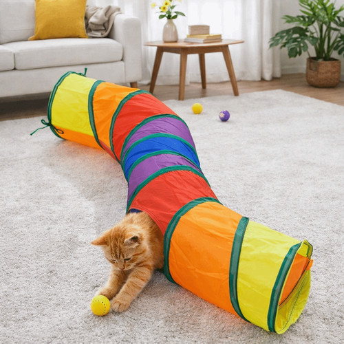 Foldable pet cat tunnel rabbit - cat,