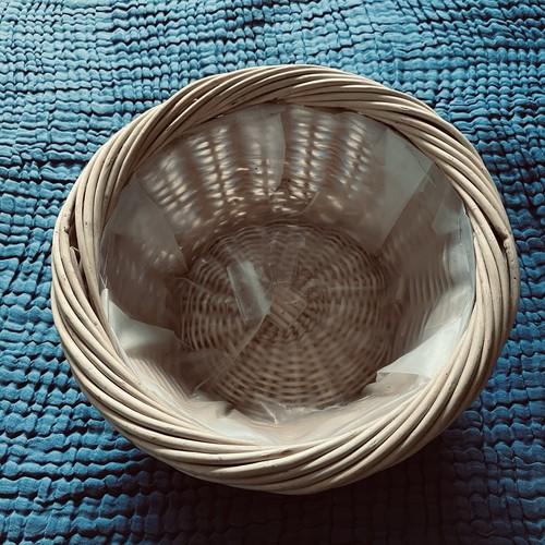 Wicker lined basket ideal for - wicker,