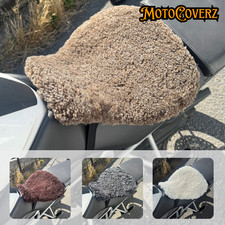 Sheepskin Seat Cover for Motorcycles Security Straps Foam Liner Handmade in UK