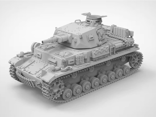 Printed panzer iv b - printed, 1/72