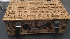 Vintage Wicker Picnic Basket Hamper 39 × 26 × 14 cm