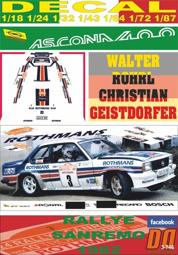 Decal opel ascona 400 - opel,