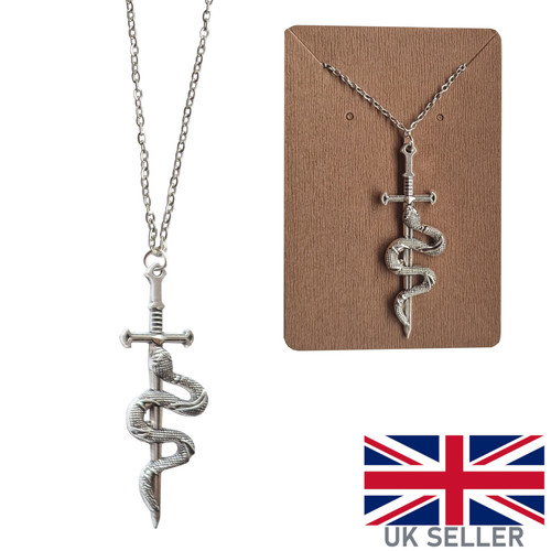 Snake sword necklace serpent - snake,