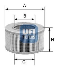 UFI Air Filter Insert 45mm