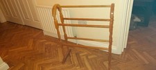 Vintage style Free Standing Pine Country Wooden Towel Rail Stand Rack