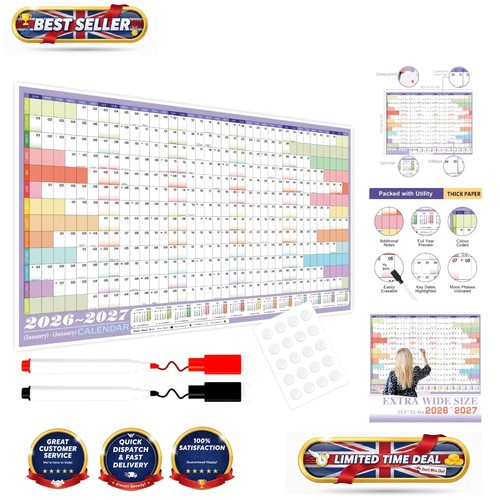 Durable 2026 wall planner - 2026,