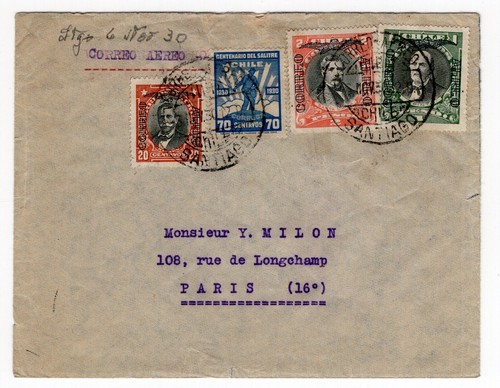 Chile 1930 airmail - , santiago