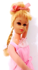 BARBIE - FRANCIE GROWIN PRETTY HAIR 1970 doll + night dress satin pink & flower