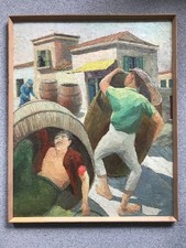 20thC MCM impasto oil painting