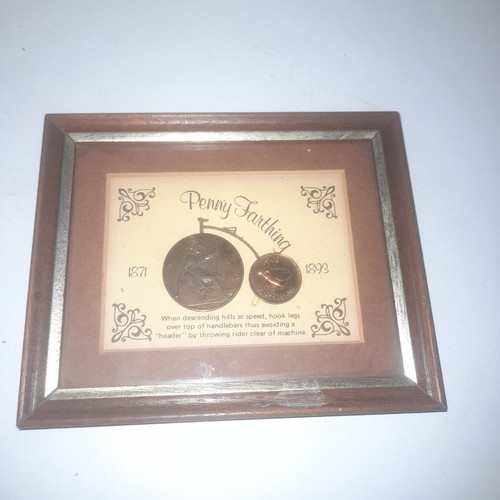 Framed penny farthing - framed,