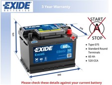 Battery fits FIAT SCUDO PUNTO SEDICI BRAVA CROMA DUCATO REGATA 075 New