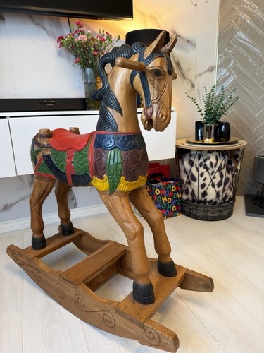 Large vintage wooden rocking - large,