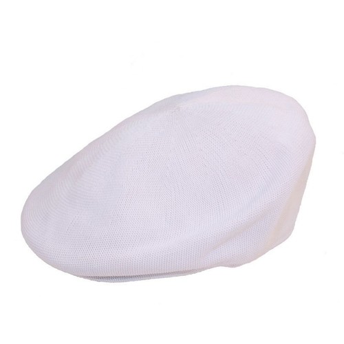 White flat cap bowling golf - white,
