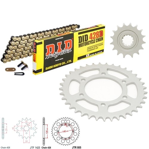Tsr125 chain and sprocket - sprocket, kit