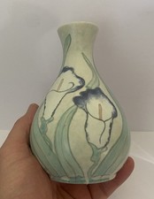 Vintage, Hand Painted, Calla Lily Design Vase By Liana Wiltshire, England
