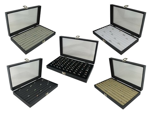 Black glass top display - black,