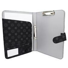 Star A4 ORGANISER Portfolio Leather pu Notepad Ring Binder Folder ID Black 505
