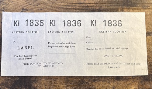 Eastern scottish parcel label - eastern,