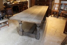 Table Oak refectory farmhouse dining French Monastic c1900