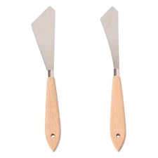 2 Pcs Painting  Spatula Palette  Wood Handle and  Painting2639