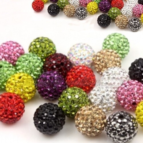 10x round shamballa crystal - round,