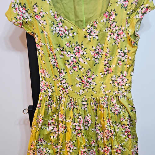 Laura ashley green floral midi - green,