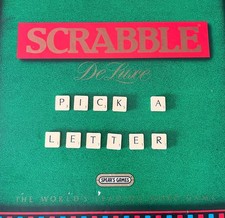 Scrabble Deluxe (Spears) Vintage Board Game Single Letters TILES- Pick A Letter