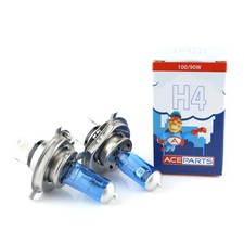 2x H4 100w Super White Xenon