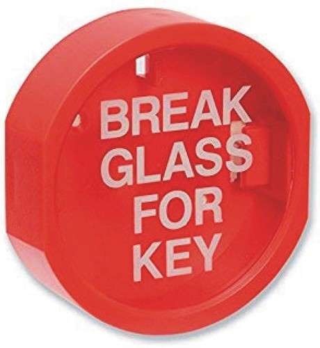 Break glass key - glass, hammer