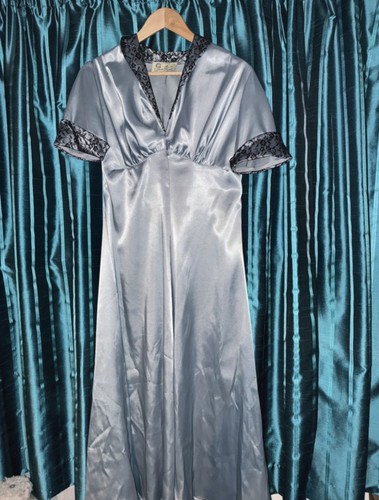 Silky silver vintage dress