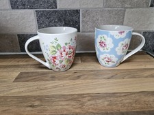 2 Cath Kidston Crush China spring floral bouquet blue provence Queens Churchill