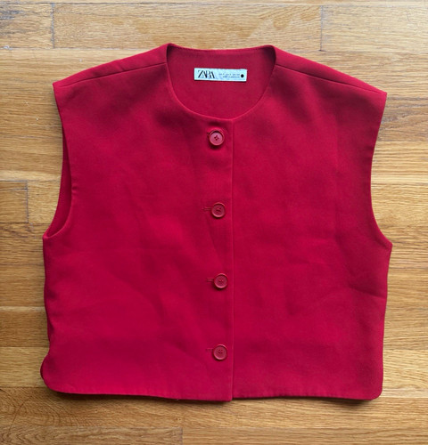 Zara red sleeveless - zara,