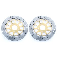 For SUZUKI RGV 250 RGV250 VJ21 1989-1990 Pair Round Front Brake Discs Rotors